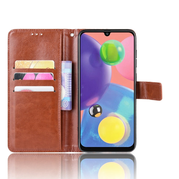 For Galaxy A90 5G  Retro Crazy Horse Texture Horizontal Flip Leather Case with Holder & Card Slots & Photo Frame