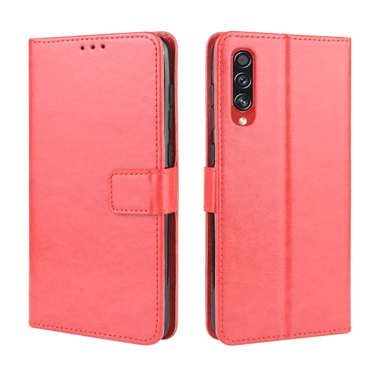 For Galaxy A90 5G  Retro Crazy Horse Texture Horizontal Flip Leather Case with Holder & Card Slots & Photo Frame