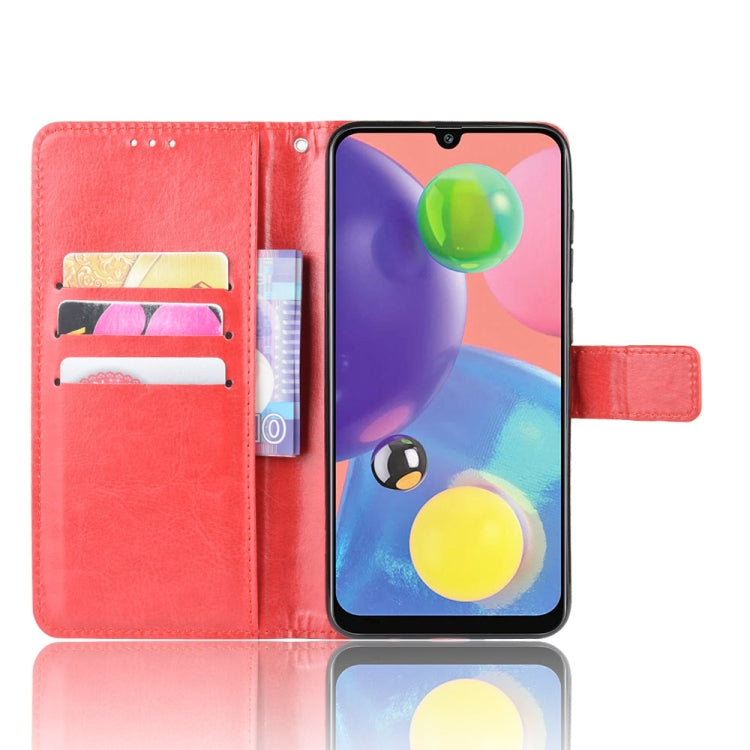 For Galaxy A90 5G  Retro Crazy Horse Texture Horizontal Flip Leather Case with Holder & Card Slots & Photo Frame