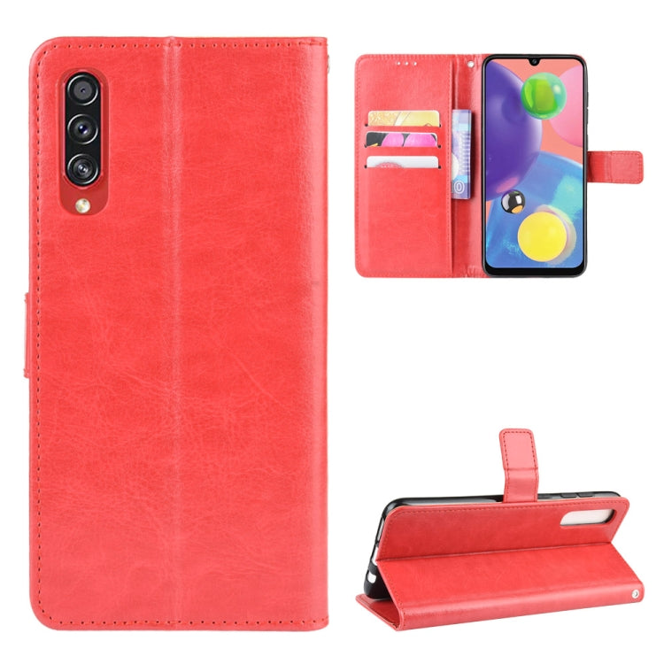 For Galaxy A90 5G  Retro Crazy Horse Texture Horizontal Flip Leather Case with Holder & Card Slots & Photo Frame