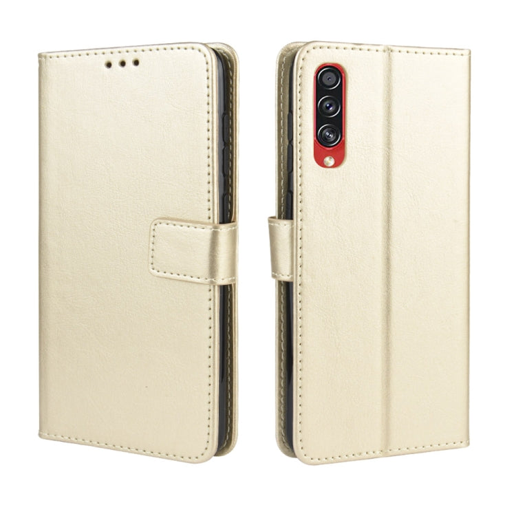 For Galaxy A90 5G  Retro Crazy Horse Texture Horizontal Flip Leather Case with Holder & Card Slots & Photo Frame