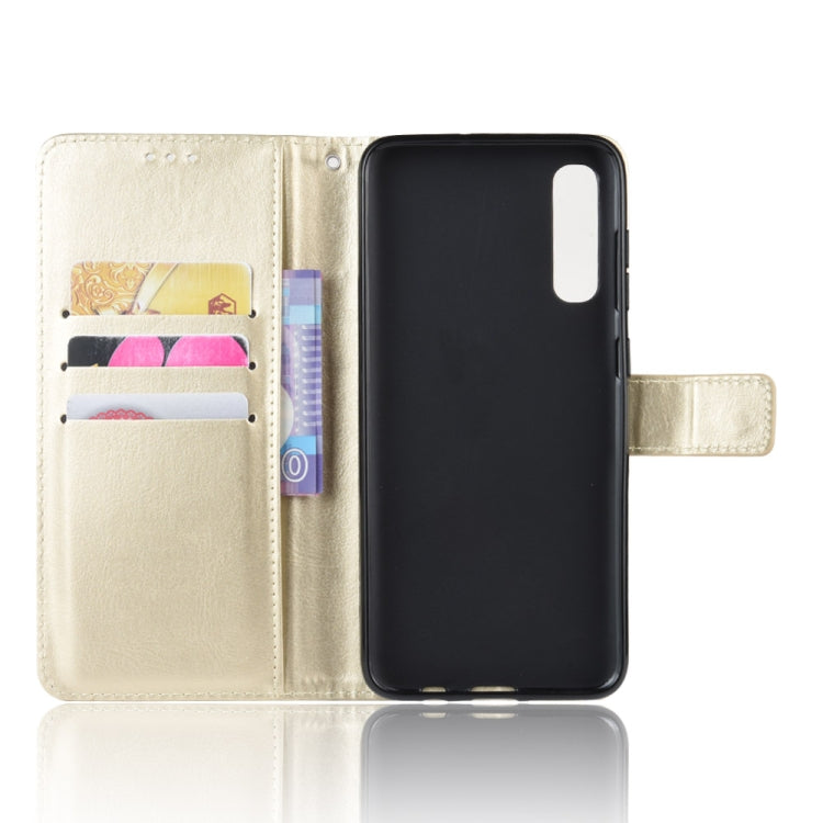 For Galaxy A90 5G  Retro Crazy Horse Texture Horizontal Flip Leather Case with Holder & Card Slots & Photo Frame