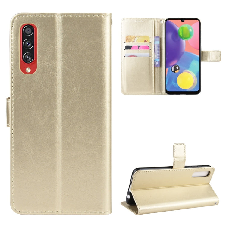 For Galaxy A90 5G  Retro Crazy Horse Texture Horizontal Flip Leather Case with Holder & Card Slots & Photo Frame