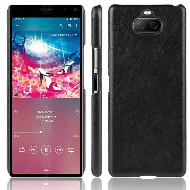 For Sony Xperia 8  Shockproof Litchi Texture PC + PU Case
