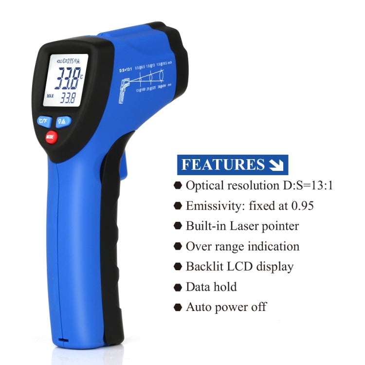 FLUS IR-802H -50ï½ž550â„ƒLaser Infrared  Mini Handheld Portable Digital Electronic Outdoor Non-contact Thermometer