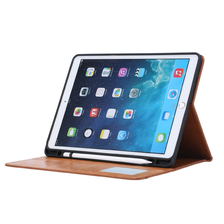 For iPad 10.2 Knead Skin Texture Horizontal Flip Leather Case with Photo Frame & Holder & Card Slots & Wallet
