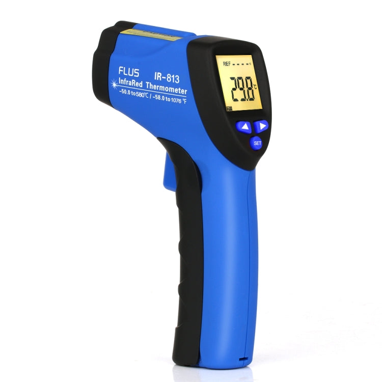 FLUS IR-813 -50ï½ž550â„ƒ Digital Infrared Non-contact Four Color LCD Display Handheld Portable Outdoor Thermometer