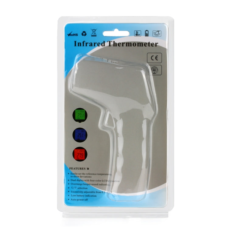 FLUS IR-813 -50ï½ž550â„ƒ Digital Infrared Non-contact Four Color LCD Display Handheld Portable Outdoor Thermometer
