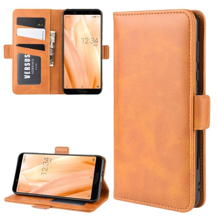 For Sharp Aquos Sense3 Lite Dual-side Magnetic Buckle Horizontal Flip Leather Case with Holder & Card Slots & Wallet & Photo Frame