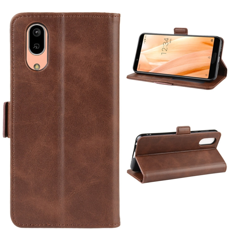 For Sharp Aquos Sense3 Lite Dual-side Magnetic Buckle Horizontal Flip Leather Case with Holder & Card Slots & Wallet & Photo Frame
