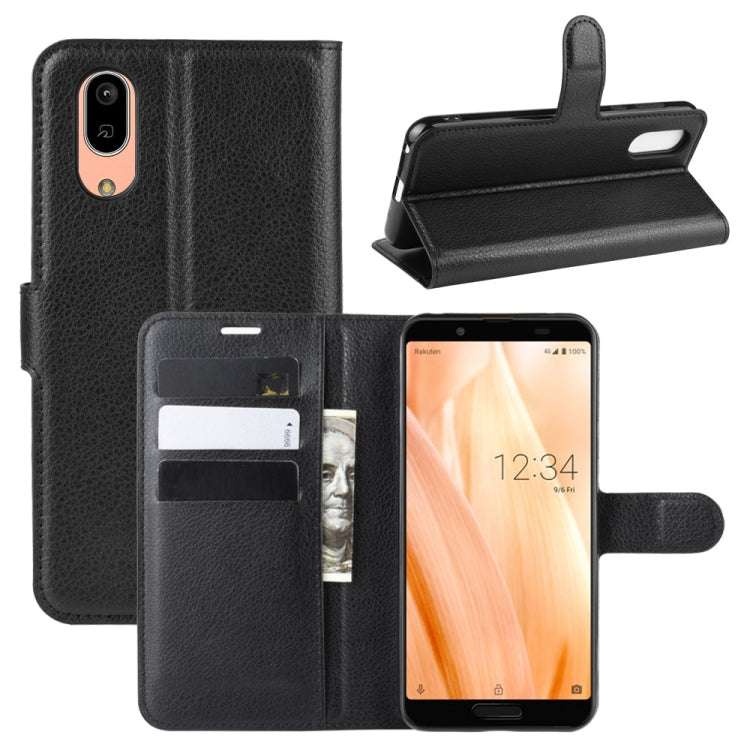 For Sharp Aquos Sense 3 Lite   Litchi Texture Horizontal Flip Leather Case with Wallet & Holder & Card Slots