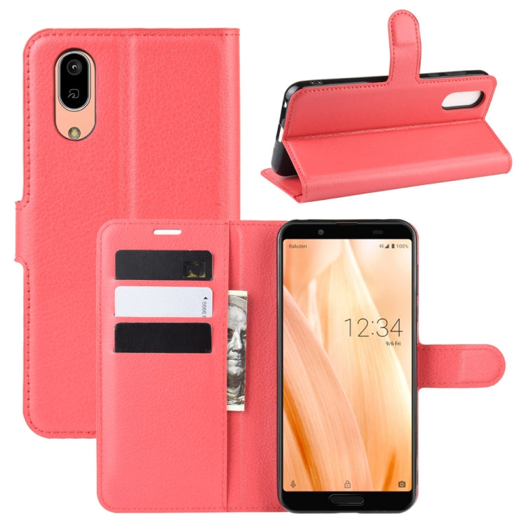 For Sharp Aquos Sense 3 Lite   Litchi Texture Horizontal Flip Leather Case with Wallet & Holder & Card Slots