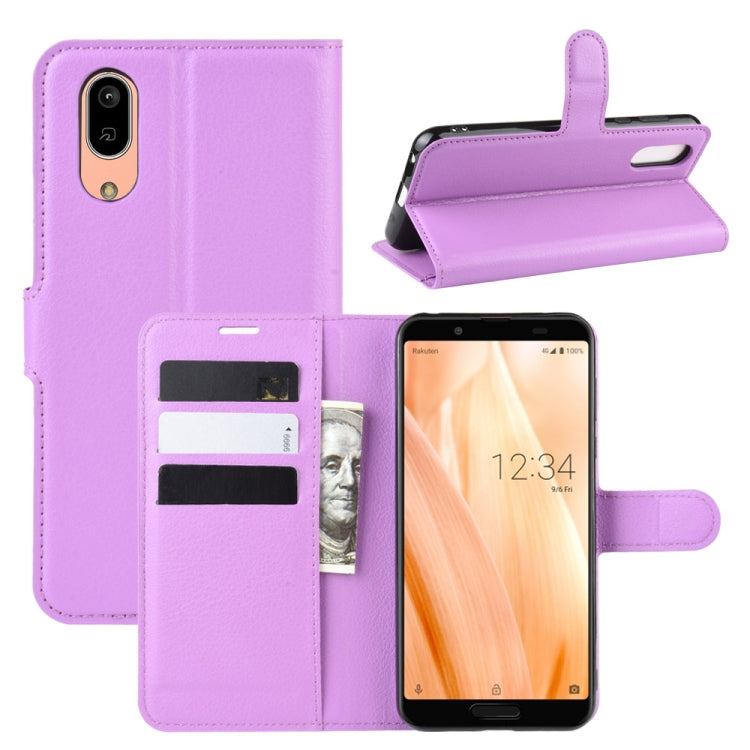 For Sharp Aquos Sense 3 Lite   Litchi Texture Horizontal Flip Leather Case with Wallet & Holder & Card Slots