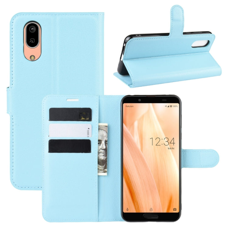 For Sharp Aquos Sense 3 Lite   Litchi Texture Horizontal Flip Leather Case with Wallet & Holder & Card Slots