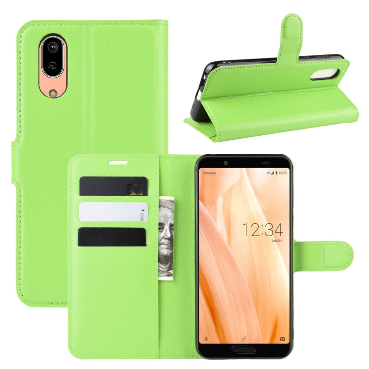 For Sharp Aquos Sense 3 Lite   Litchi Texture Horizontal Flip Leather Case with Wallet & Holder & Card Slots