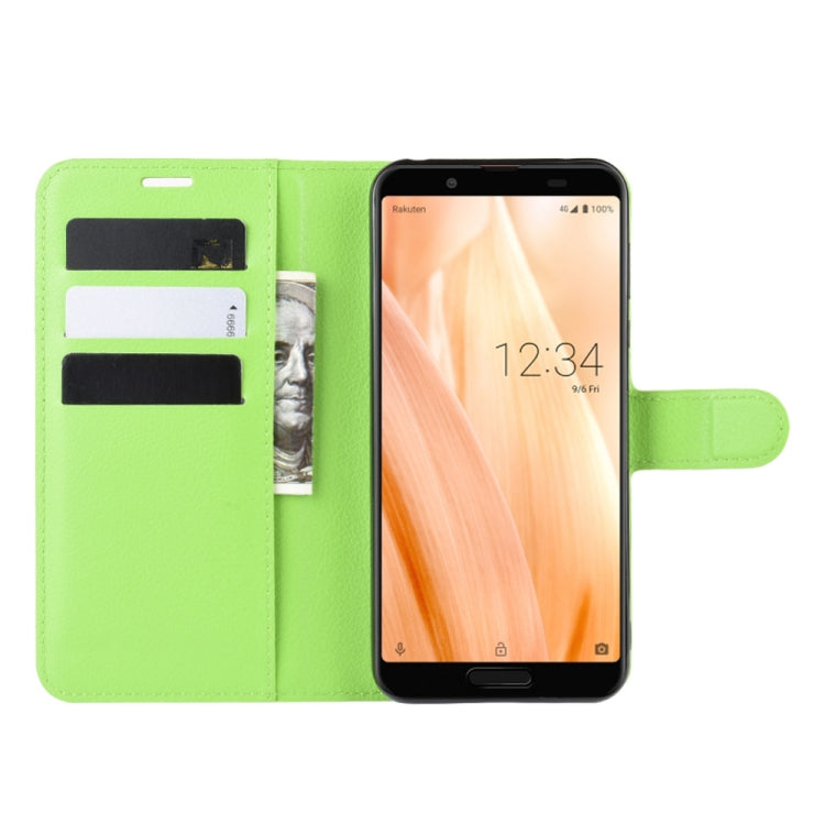 For Sharp Aquos Sense 3 Lite   Litchi Texture Horizontal Flip Leather Case with Wallet & Holder & Card Slots