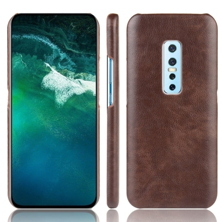 For Vivo V17 Pro Shockproof Litchi Texture PC + PU Case