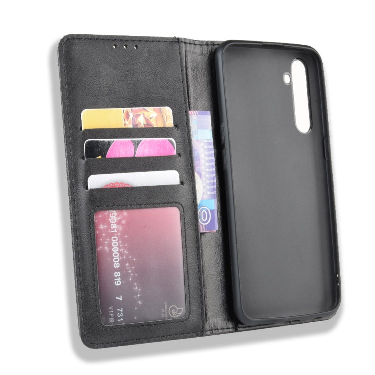 For Oppo Realme XT / Realme X2 / K5   Magnetic Buckle Retro Crazy Horse Texture Horizontal Flip Leather Case with Holder & Card Slots & Photo Frame