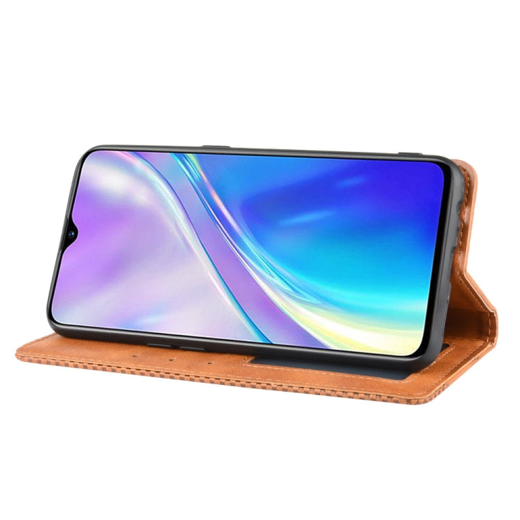 For Oppo Realme XT / Realme X2 / K5   Magnetic Buckle Retro Crazy Horse Texture Horizontal Flip Leather Case with Holder & Card Slots & Photo Frame