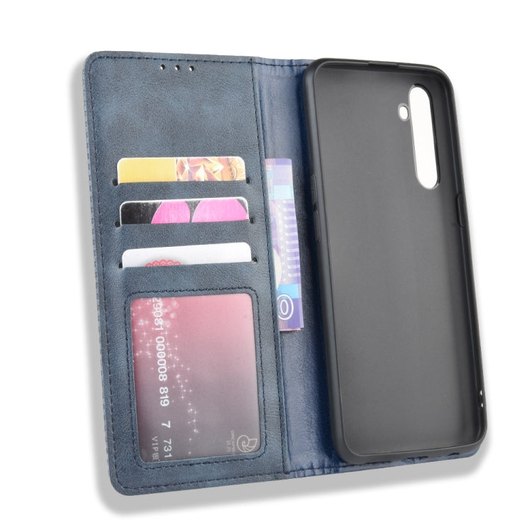 For Oppo Realme XT / Realme X2 / K5   Magnetic Buckle Retro Crazy Horse Texture Horizontal Flip Leather Case with Holder & Card Slots & Photo Frame