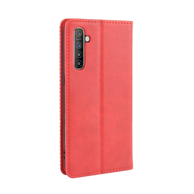 For Oppo Realme XT / Realme X2 / K5   Magnetic Buckle Retro Crazy Horse Texture Horizontal Flip Leather Case with Holder & Card Slots & Photo Frame