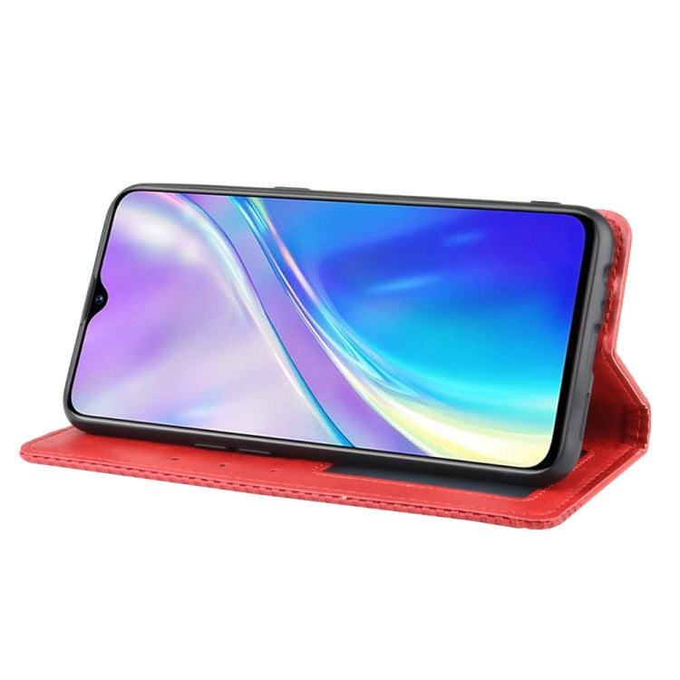 For Oppo Realme XT / Realme X2 / K5   Magnetic Buckle Retro Crazy Horse Texture Horizontal Flip Leather Case with Holder & Card Slots & Photo Frame