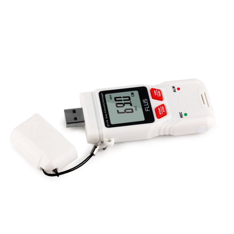 FLUS ET-176 Humidity Datalogger Thermometer Handheld Digital Non-contact Mini Hygrometer LED High/Low Temperature Indicator