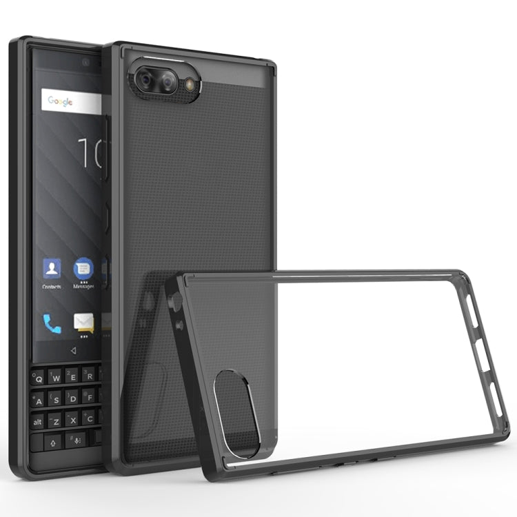 For BlackBerry KEY2 Scratchproof TPU + Acrylic Protective Case(Black)