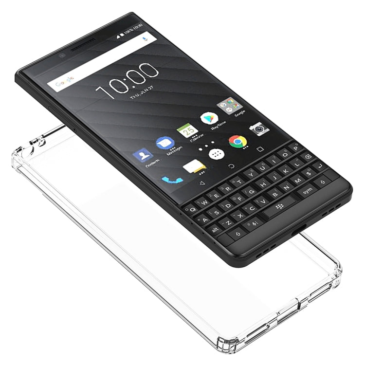 For BlackBerry KEY2 Scratchproof TPU + Acrylic Protective Case(Black)