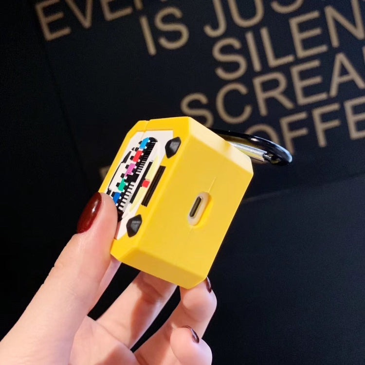 For Apple AirPods 1/2 Generation Universal Yellow TV Set Bluetooth Headphone Protective Case