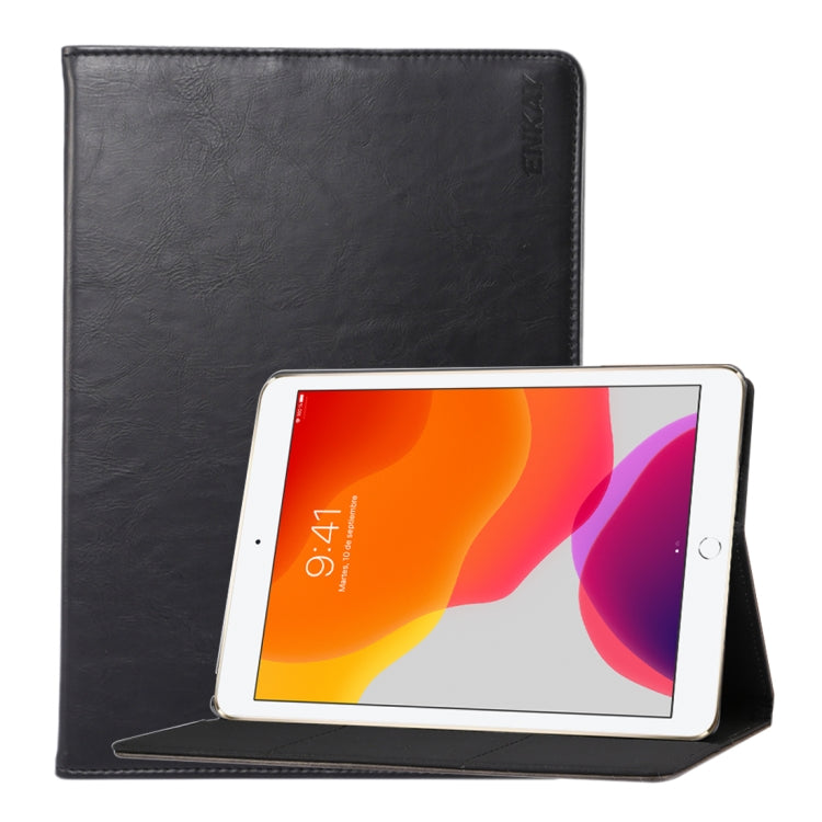 For Apple iPad 10.2 ENKAY Stand Folio Cover Leather Smart Case with Auto Sleep / Wake-up Function