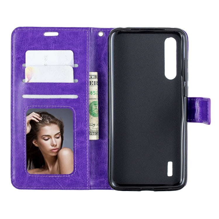 For Xiaomi Mi 9 Lite / CC9 Crazy Horse Texture Horizontal Flip Leather Case with Holder & Card Slots & Wallet & Photo Frame
