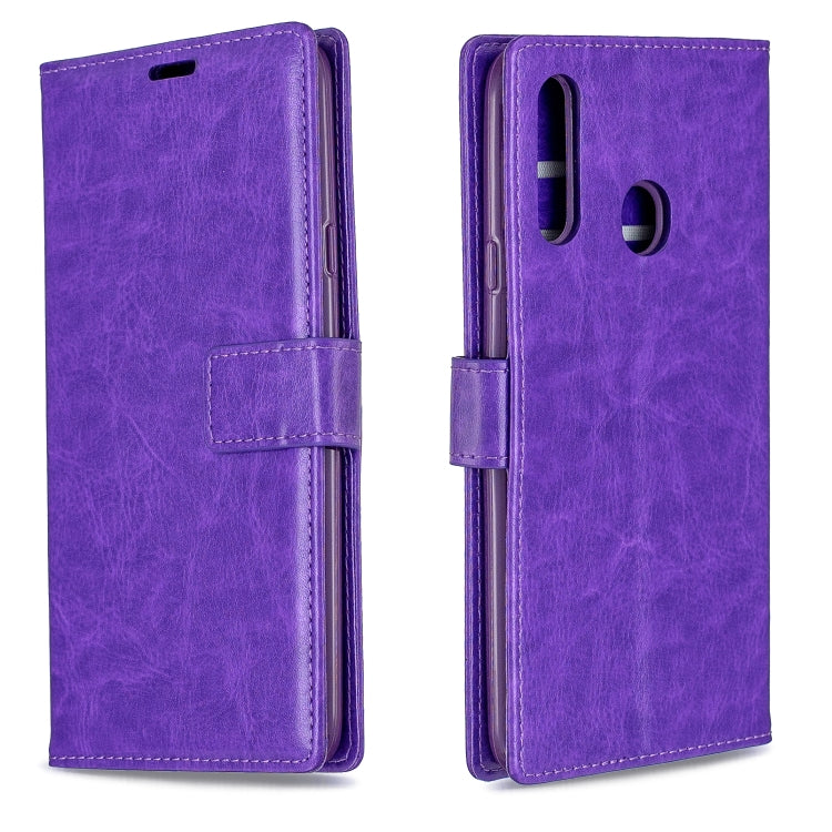 For Galaxy A20S Crazy Horse Texture Horizontal Flip Leather Case with Holder & Card Slots & Wallet & Photo Frame