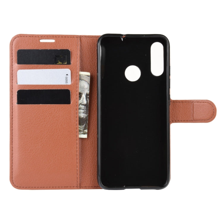 For MOTO E6 Plus Litchi Texture Horizontal Flip Leather Case with Wallet & Holder & Card Slots