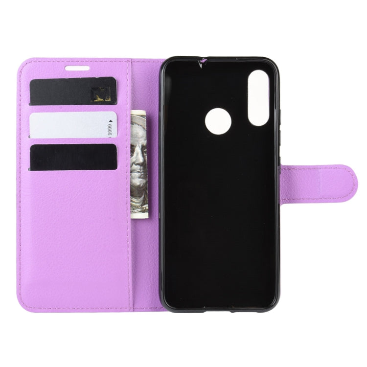 For MOTO E6 Plus Litchi Texture Horizontal Flip Leather Case with Wallet & Holder & Card Slots