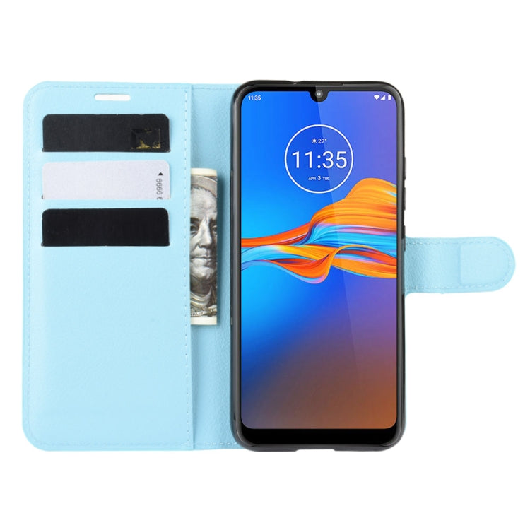 For MOTO E6 Plus Litchi Texture Horizontal Flip Leather Case with Wallet & Holder & Card Slots