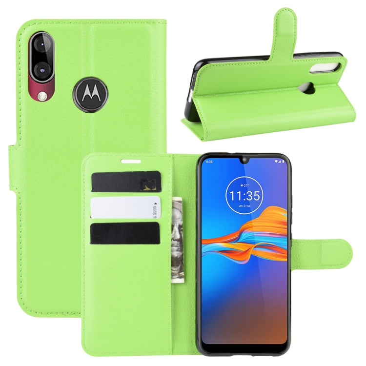 For MOTO E6 Plus Litchi Texture Horizontal Flip Leather Case with Wallet & Holder & Card Slots