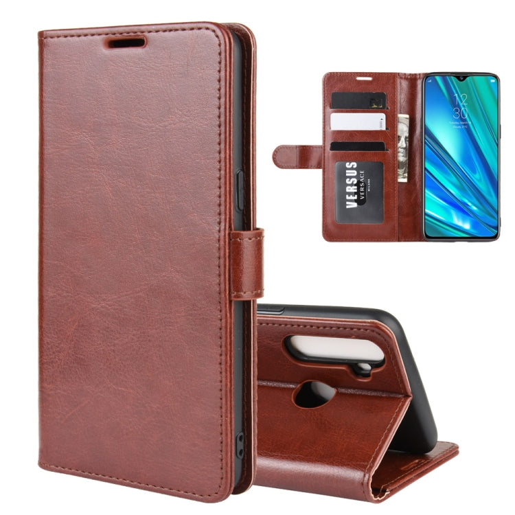 For OPPO Realme 5 Pro R64 Texture Single Fold Horizontal Flip Leather Case with Holder & Card Slots & Wallet