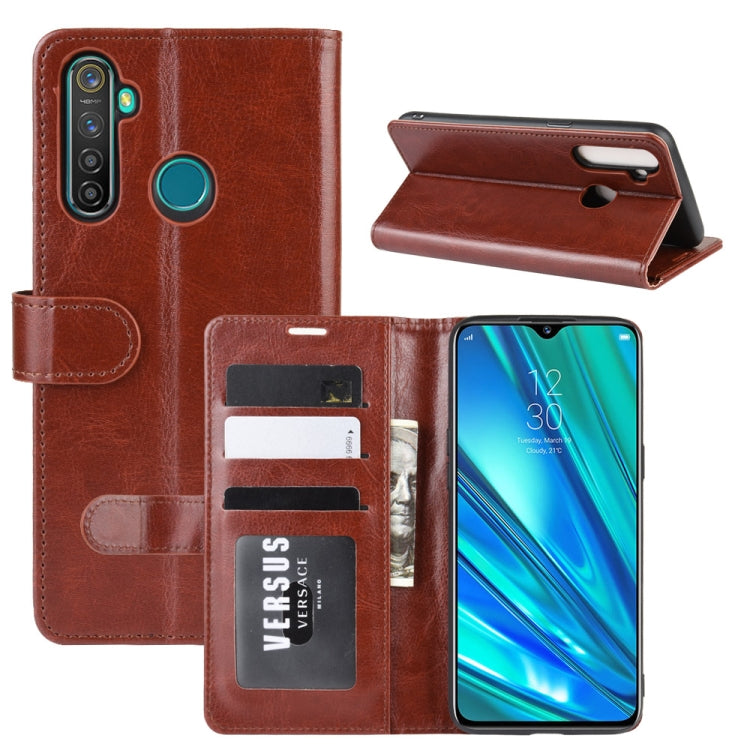 For OPPO Realme 5 Pro R64 Texture Single Fold Horizontal Flip Leather Case with Holder & Card Slots & Wallet