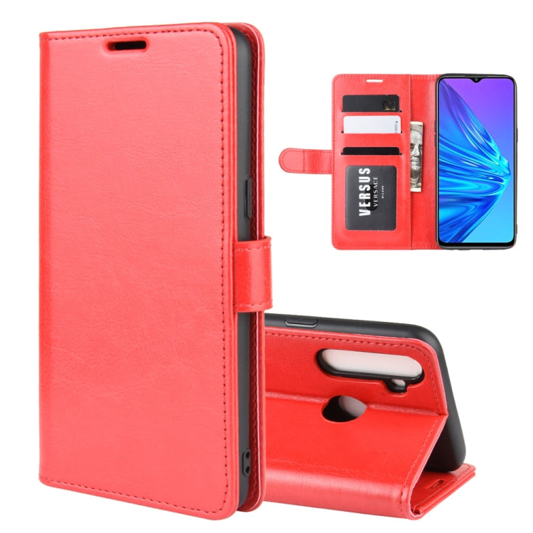 For OPPO Realme 5    R64 Texture Single Fold Horizontal Flip Leather Case with Holder & Card Slots & Wallet