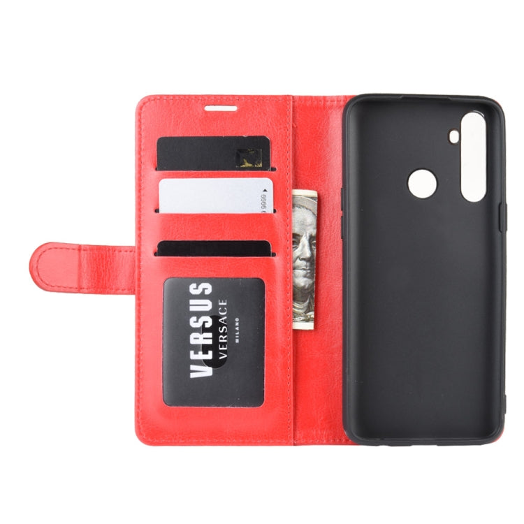 For OPPO Realme 5    R64 Texture Single Fold Horizontal Flip Leather Case with Holder & Card Slots & Wallet