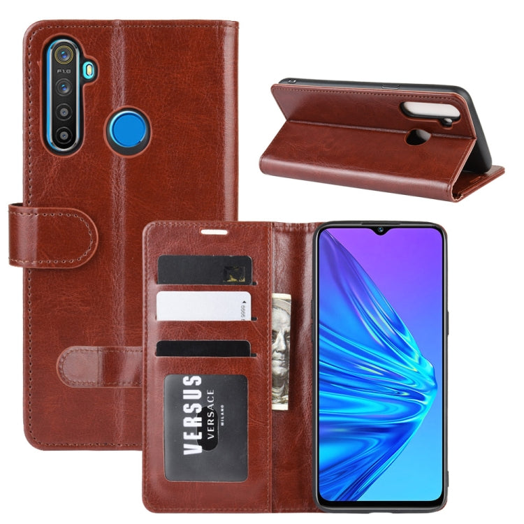 For OPPO Realme 5    R64 Texture Single Fold Horizontal Flip Leather Case with Holder & Card Slots & Wallet