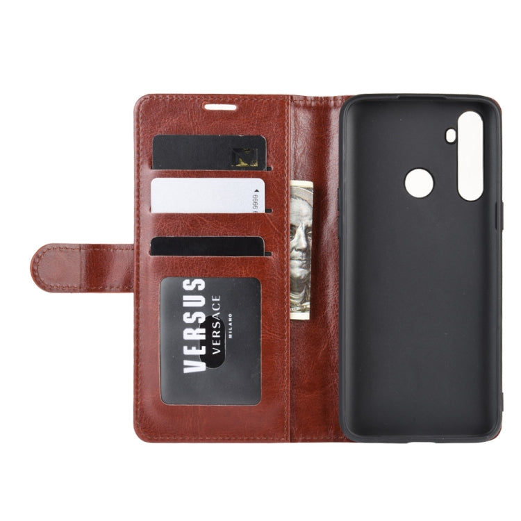 For OPPO Realme 5    R64 Texture Single Fold Horizontal Flip Leather Case with Holder & Card Slots & Wallet