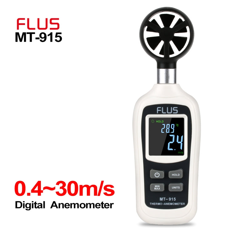 FLUS MT-915 Portable Anemometer Thermometer Mini Wind Speed Gauge Meter Anemometro Windmeter LCD Display Digital Handheld Tester