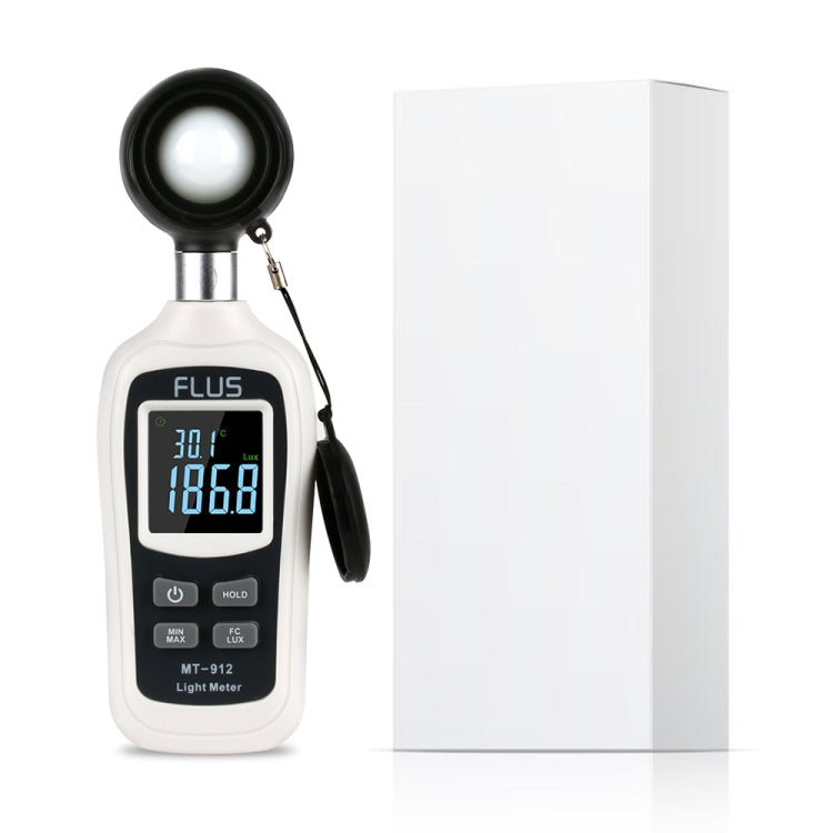 FLUS MT-912 Digital Light Luxmeter Meter Temperature 0-20000 Lux Illuminometer Luminometer Photometer Lux/FC Tester Light Meter
