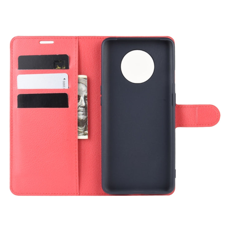 For Oneplus 7T  Litchi Texture Horizontal Flip Leather Case with Wallet & Holder & Card Slots