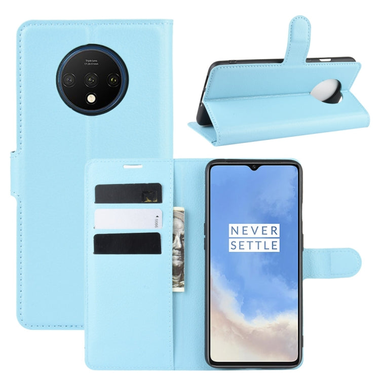 For Oneplus 7T  Litchi Texture Horizontal Flip Leather Case with Wallet & Holder & Card Slots