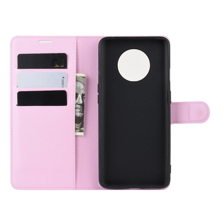 For Oneplus 7T  Litchi Texture Horizontal Flip Leather Case with Wallet & Holder & Card Slots