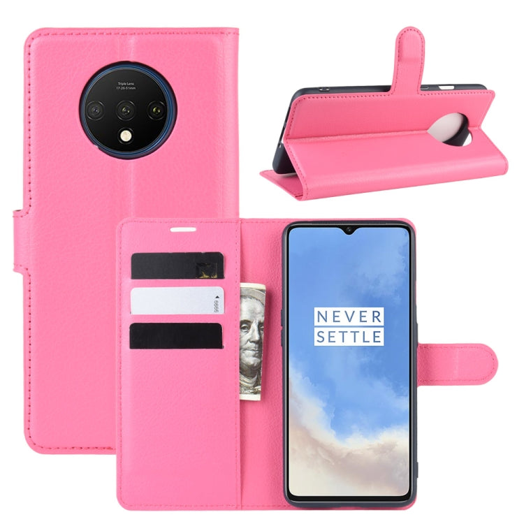 For Oneplus 7T  Litchi Texture Horizontal Flip Leather Case with Wallet & Holder & Card Slots