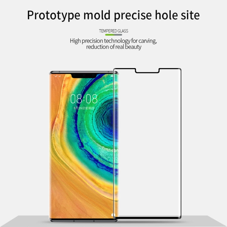 For Huawei Mate 30 Pro MOFI 9H 3D Explosion Proof Thermal Bending Full Screen Covered With Tempered Glass Film(Black)